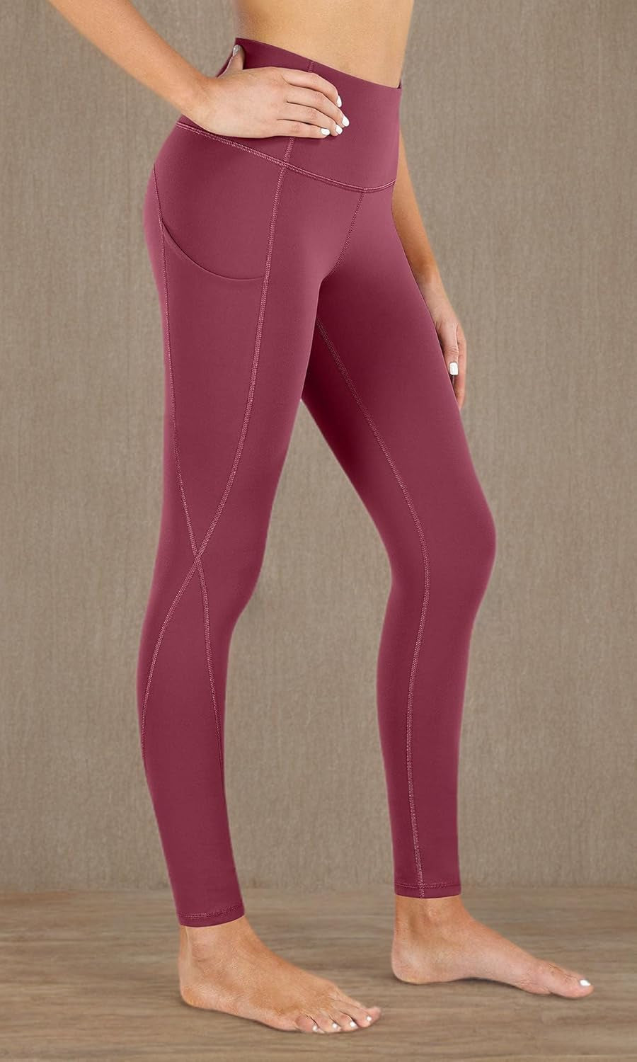 Women'S High Waist Yoga Pants with Pockets, Leggings with Pockets, Tummy Control Workout Yoga Leggings